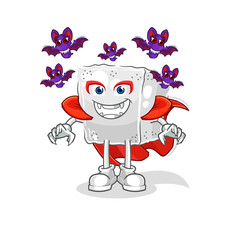 sugar cube Dracula illustration. character vector