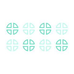 horizontal art shape pattern