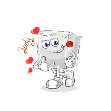 recommend clip art: sugar cube flirting illustration. character vector