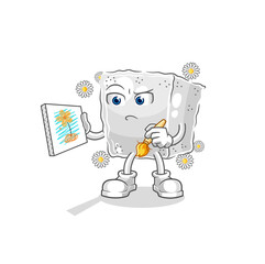 sugar cube traditional painter cartoon character vector