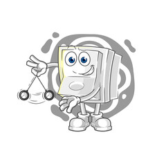 light switch hypnotizing cartoon. cartoon mascot vector