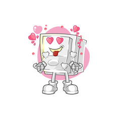 light switch fallin love vector. cartoon character