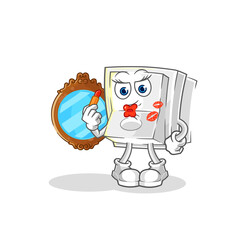 light switch make up mascot. cartoon vector