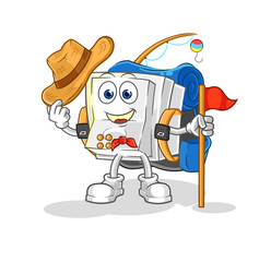 light switch scout vector. cartoon character