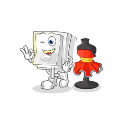 light switch fashion designer vector. cartoon character