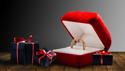 box with a ring, marriage proposal