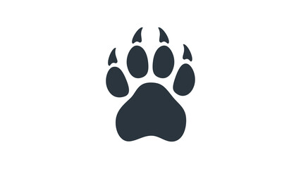Vector image of the silhouette of an animal paw - obrazy, fototapety, plakaty