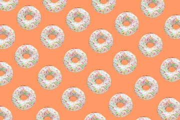 Pattern made of ring donuts