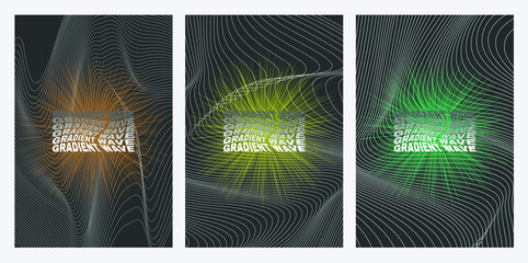 Abstract Wave Modern Design Poster Bundle