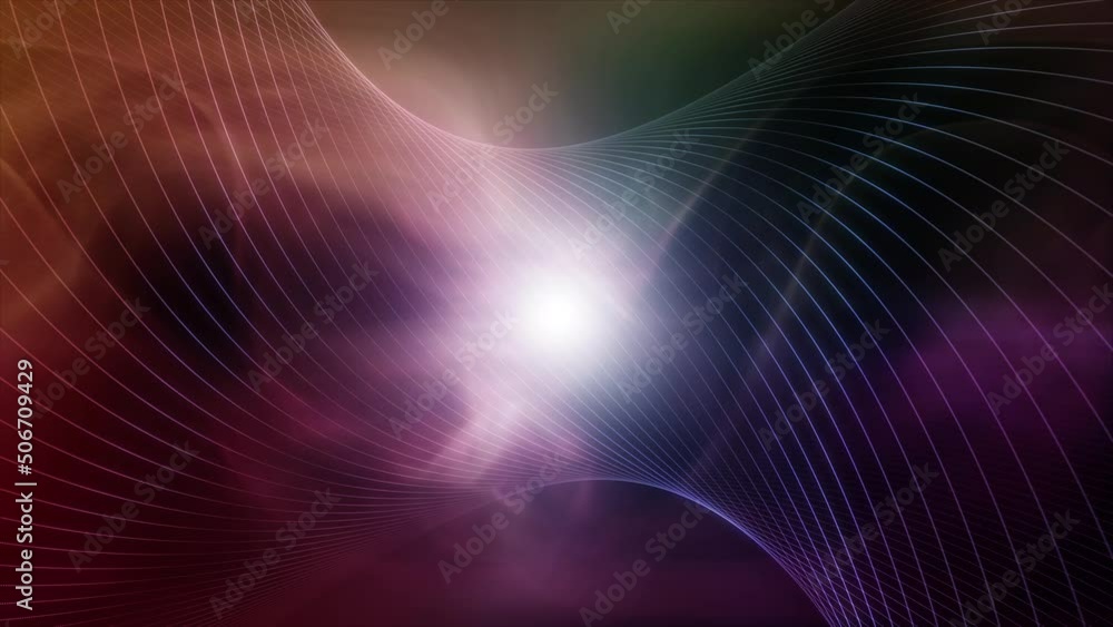 Poster artistic colored lines loop motion graphic background.