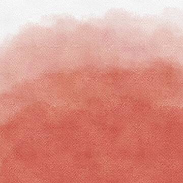 Watercolor Graphic Design Background. Pink Watercolor Bleed On Paper Texture. Background For Graphic Design, Invitations, Or Social Media. Ombre Pink To Red.