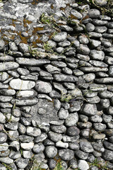 Abstract background with round pebble stones. Vacation holiday recreation on the beach.