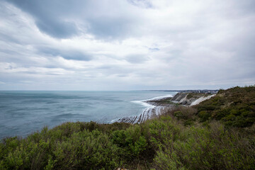 View of Bay of Biscay in Southern France