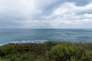 Fototapeta na wymiar View of Bay of Biscay in France