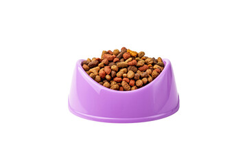 Food for cats and dogs in a bowl isolate on a white background.