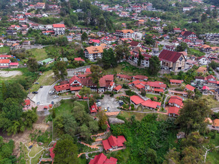 Fototapeta na wymiar Aerial view of the town of German origin called La Colonia Tovar in Venezuela