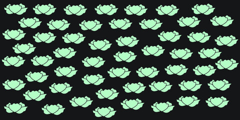 black background and flowers frame