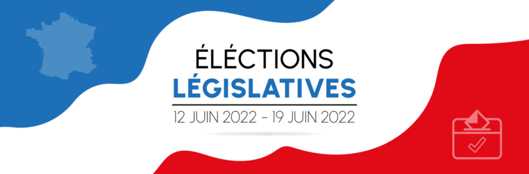 Élections législatives - 2022- France - Titre et illustrations vectoriels