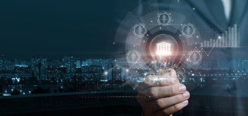 Investment in modern business project and ideas.