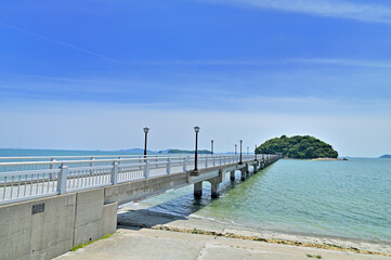 竹島橋と竹島　愛知県蒲郡市