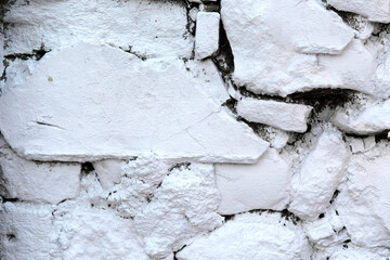 White Stone Wall Detail