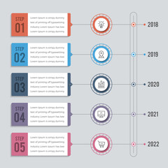Vertical Timeline Infographics