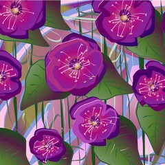 seamless pattern with flowers