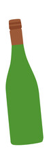 Bottle with cork. Vector illustration