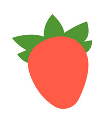 Cartoon strawberry icon. Vector illustration