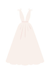 Luxury Wedding Dress. Vector illustration