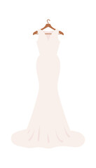 Fototapeta premium Luxury Wedding Dress. Vector illustration