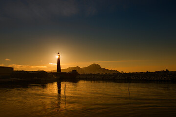 Fototapeta premium Sonnenuntergang auf Andøya