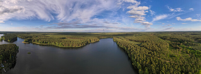 panorama of the lake, White Lake, Samociążek