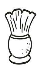 Shaving foam brush. Vector illustration