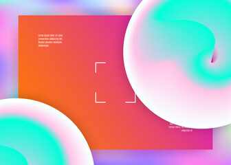 Liquid fluid with dynamic elements and shapes. Landing page.