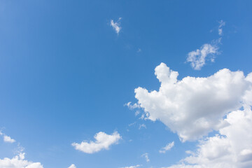 Céu azul com dia limpo com nuvens esparsas.