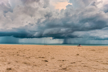 A Storm Over the Ocean at Jomtien Beach in Pattaya Thailand