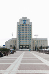 Fototapeta na wymiar Minsk. Belarus. 04.21.2022. The Belarusian State Pedagogical University named after Maxim Tank is a higher pedagogical institution of the Republic of Belarus, located in Minsk.