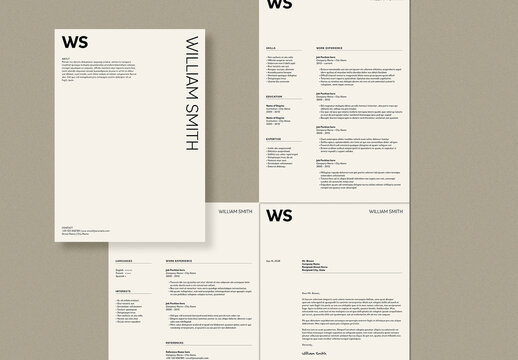 Minimal Resume and Cover Letter Layout