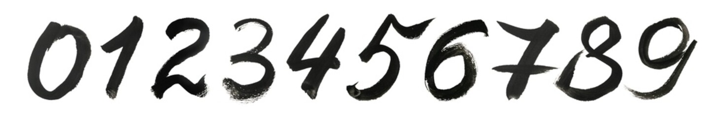 Brush Drawing Numbers.