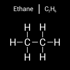 chemical structure of ethane (C2H4)