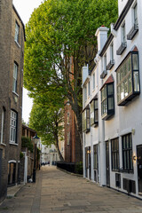 Fototapeta na wymiar Typical residential apartment buildings in South Kensington, London