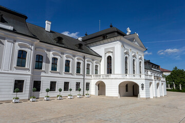 Fototapeta na wymiar The Grassalkovich Palace in Bratislava on a sunny day