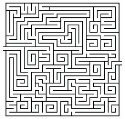 Vector labyrinth. Maze game illustration