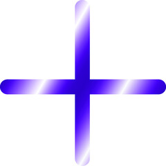 Obraz premium Metallic purple color cross vector without background