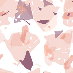 Terrazzo seamless pattern. Earthy  minimalistic
