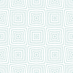 Medallion seamless pattern. Turquoise symmetrical