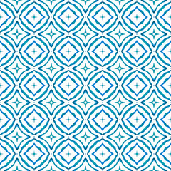 Mosaic seamless pattern. Blue exotic boho chic