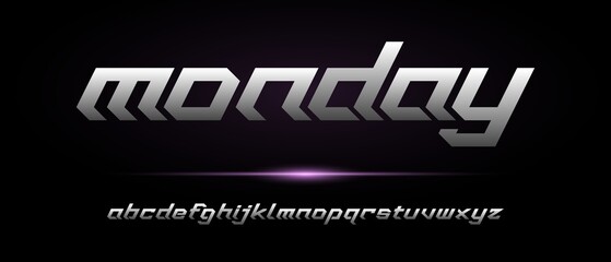 Obraz premium Abstract elegant modern alphabet with urban style template