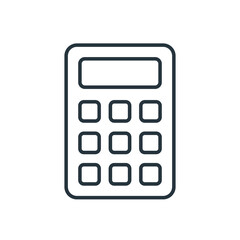 Calculator thin line icon
